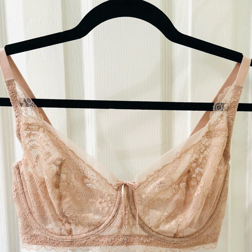 Skarlett Blue Lace Bra in tan color